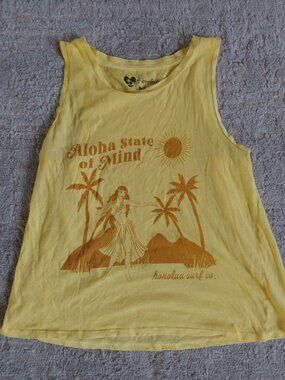 BRAND NEW Honolua Wahine yellow tank top size M